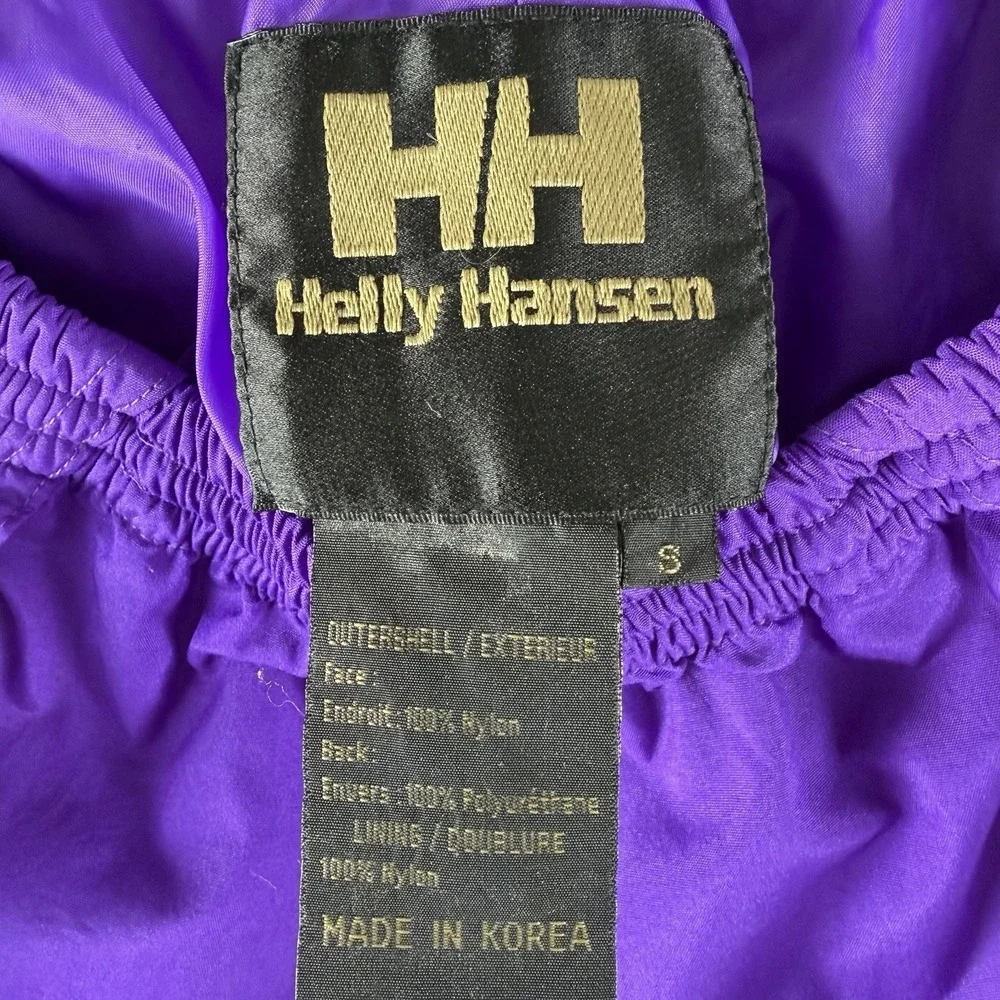 VTG Helly Hansen Helly Tech Waterproof Full Zip Rain Snow Wear‎ Over Pants Sz S